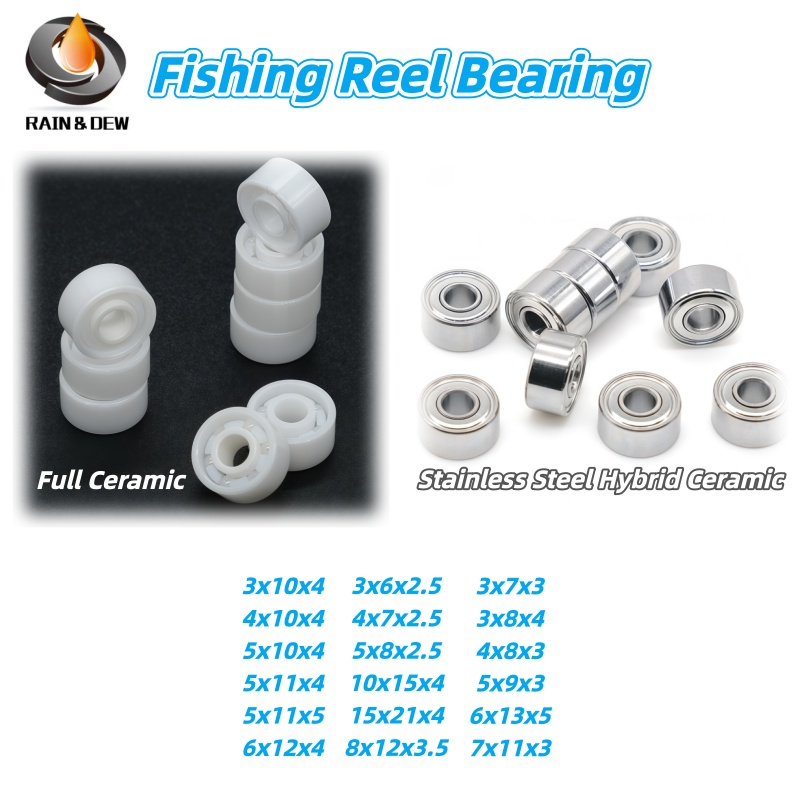 Baitcasting Reel - Rolamentos Híbridos de Cerâmica Totalmente em